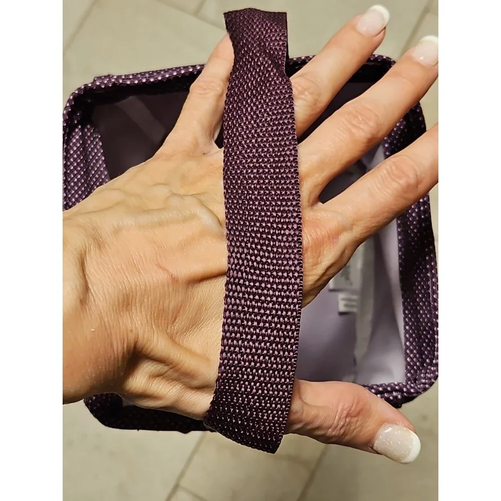 Thirty-One Littles Carry All Tote Caddy Plum Gingham Pop Mesh Pocket EUC